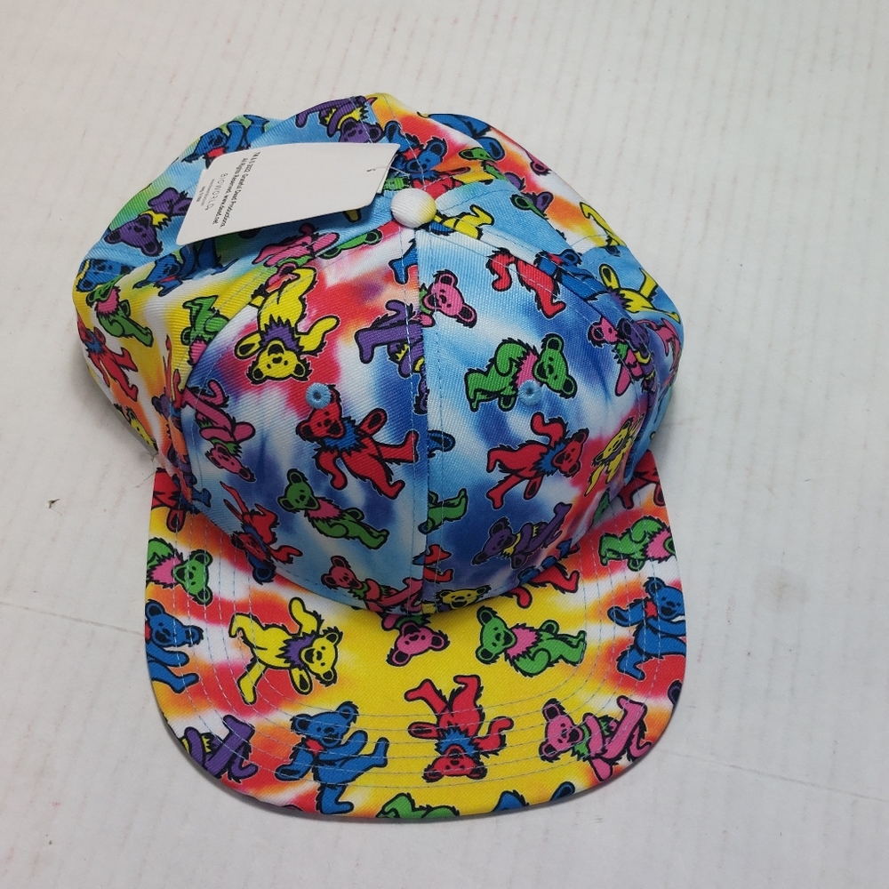 NWT Grateful Men's Multicolor Tie-Dye Snap Back Cap - Picture 9 of 12